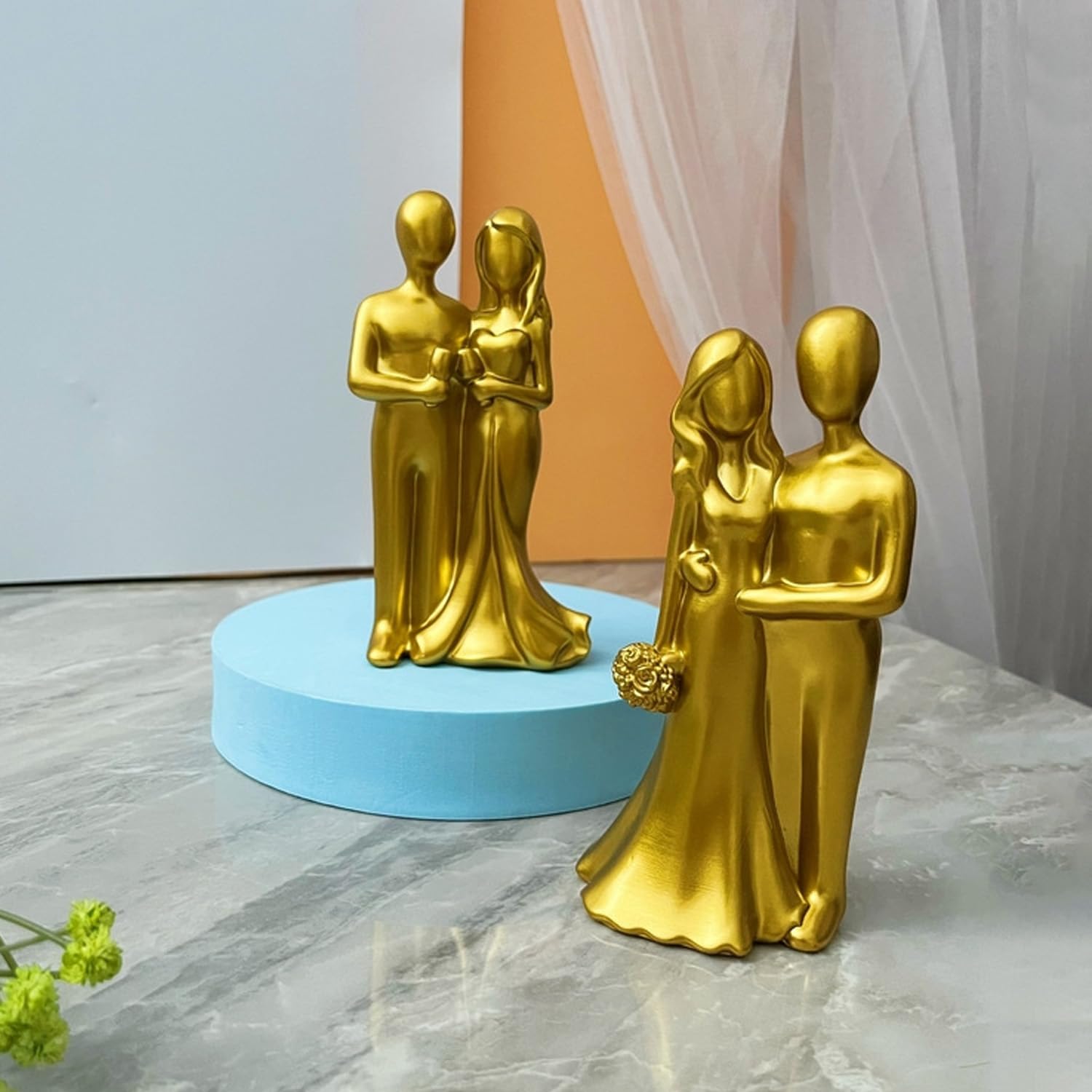 1 sztuka statua dekoracja pary modelowanie ozdoby z żywicy dla par rzemiosło posągi i rzeźby walentynki prezenty ślubne i urodzinowe