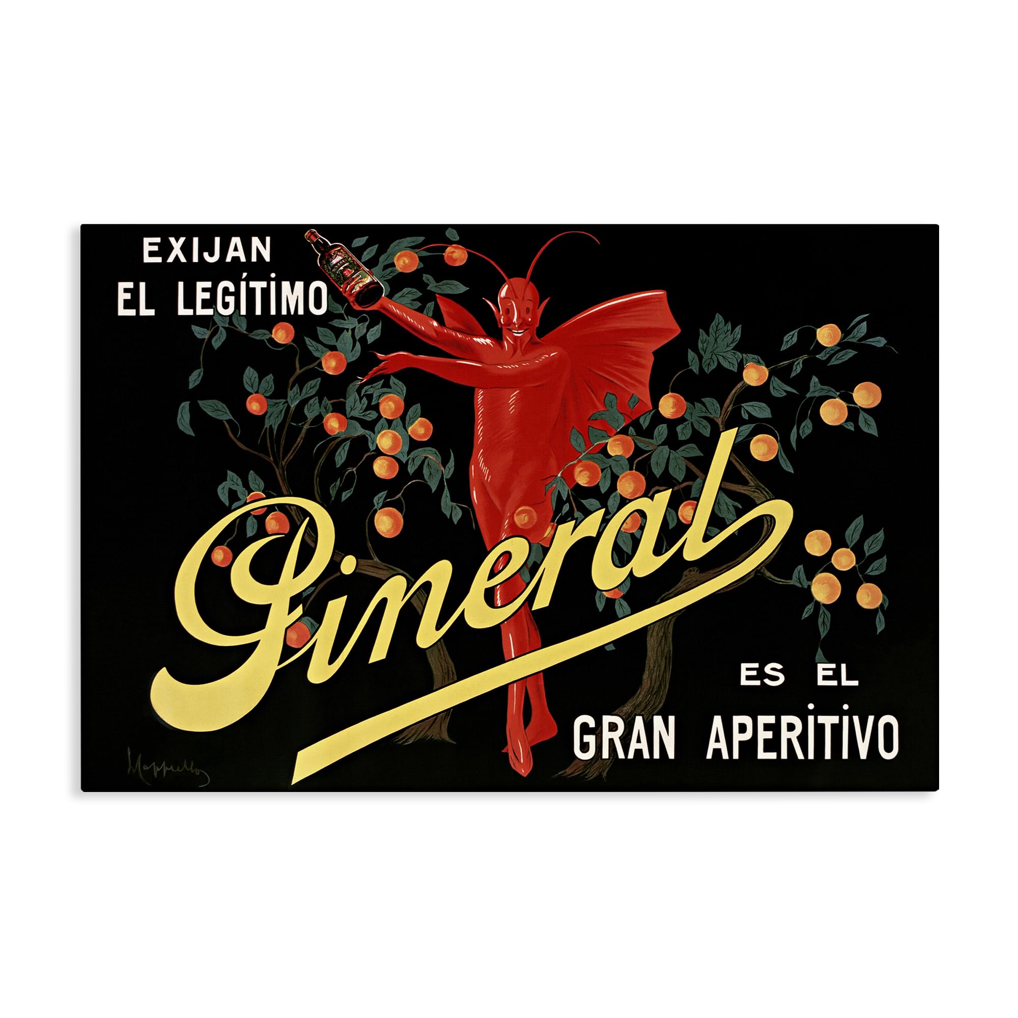 Stupell Industries Unframed 'Aperitif Poster With Character'| Canvas Art