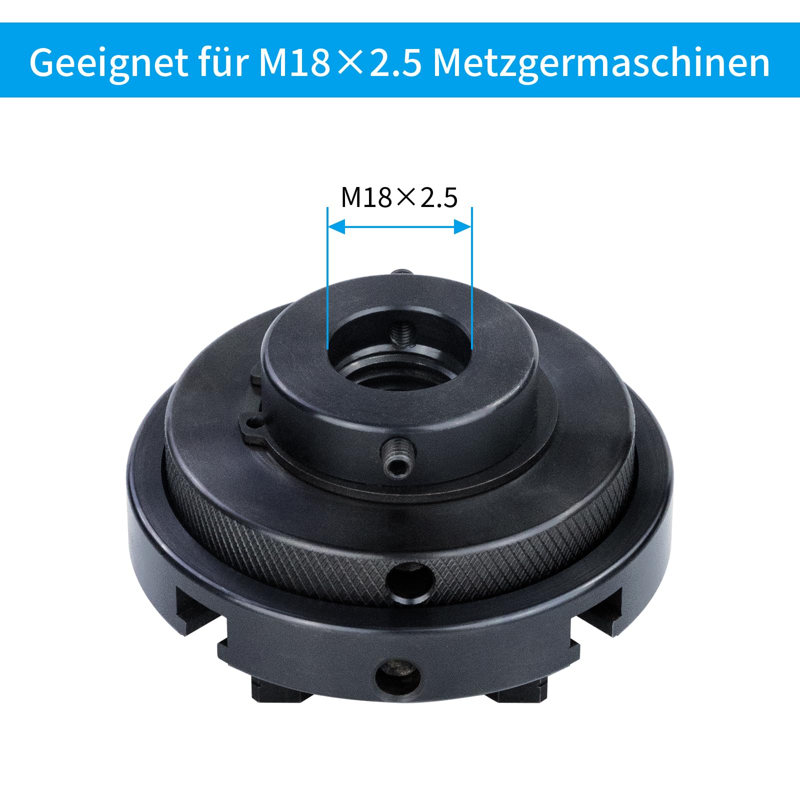 Backenfutter Drechselfutter 100MM 4-Backen Spannfutter selbstzentrierend Drehfutter Drechselspannfutter für M18X2,5 Drechselbank