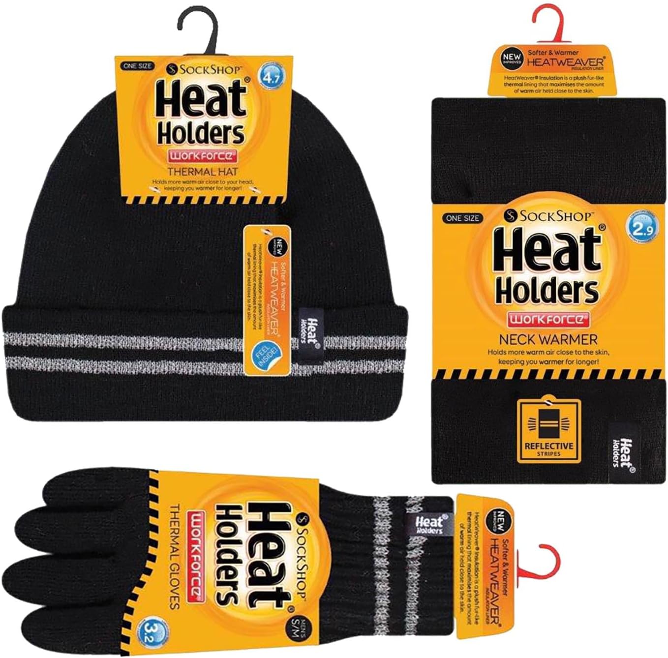 HEAT HOLDERS - Mens Hi Vis Thermal Insulated Reversible Knit Cap 3.4 tog One Size image 2
