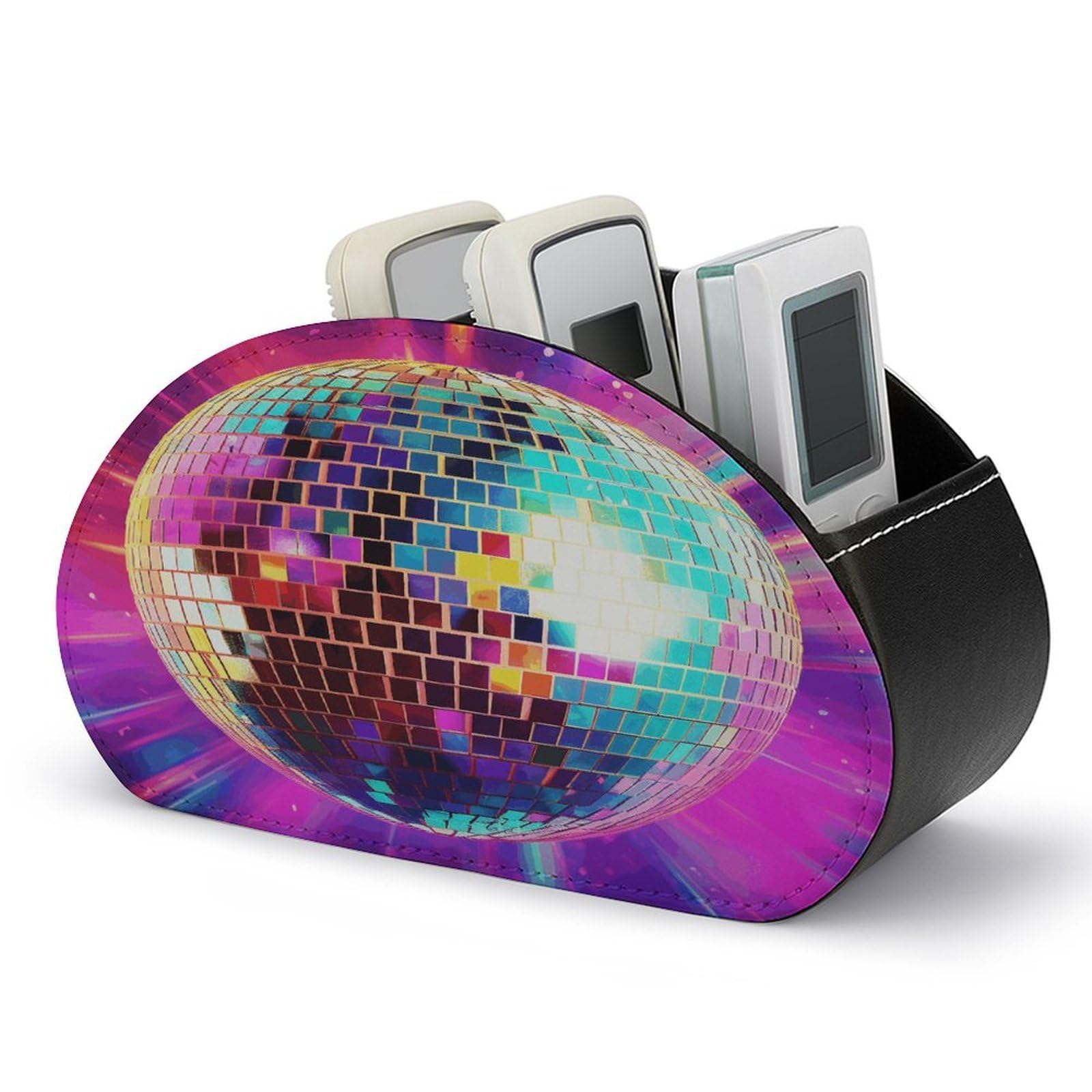 Btcowzrv Style Space Disco Ball Remote Control Holder With 5 Compartments