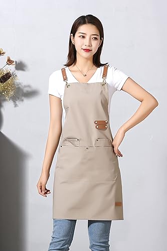 Miniatura 2 de Delantal de chef personalizable, delantales de cocina para hombres y mujeres, delantal con espalda cruzada con correas ajustables