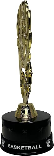 Miniatura 4 de Express Medals Paquete de 10 premios de trofeo de baloncesto de 7 pulgadas de alto que incluyen premios de muñequera de baloncesto de silicona,