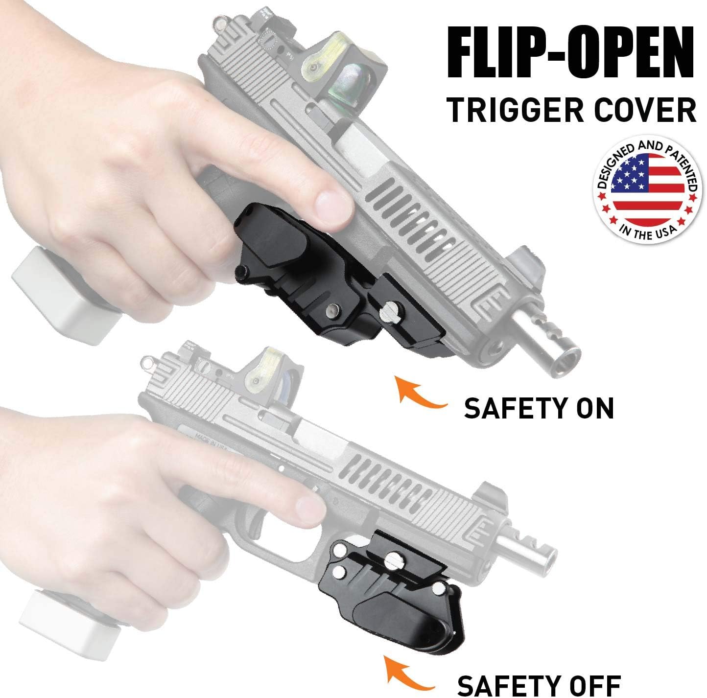 Stinger Tactical Trigger Guard Holster, Concealment System, Minimalist Concealed Carry Gun Holster, Clip & Quick Draw, Flip to Open, IWB Inside The Waistband Conceal Carry