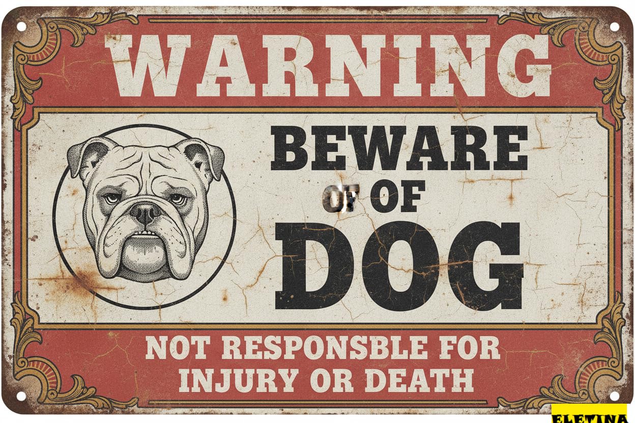 Personalized Sign for Man Cave Beware Of Dog Labrador Metal Warning Beware Of Dog S Fence Outdoor Farm Garden Gate Home Yard Decor 8x12 Inch Private Property Decorative