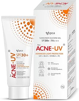 New Acne-UV Gel Sunscreen SPF 30 PA+++ | Sunscreen for Oily Skin Women & Men | Non-Comedogenic Sunscreen | Silicone Gel | Visible Light Protection | Water Resistant | Suitable for All Skin Types