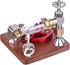 Hot Air Stirling Engine Model, Adjustable Speed Engine Model with Ball Bearing Flywheel, Scientific and Educational Gifts for Christmas, Birthdays Assembled Version