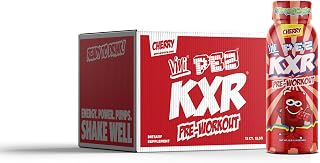 VMI Sports KXR High Stimulant Ready to Drink Pre-Workout | 400mg Caffeine 6g Citrulline 3.2g Beta-Alanine | Delicious – Convenient | 12 ct - 12.5 oz Bottles (12 Count, PEZ Cherry)