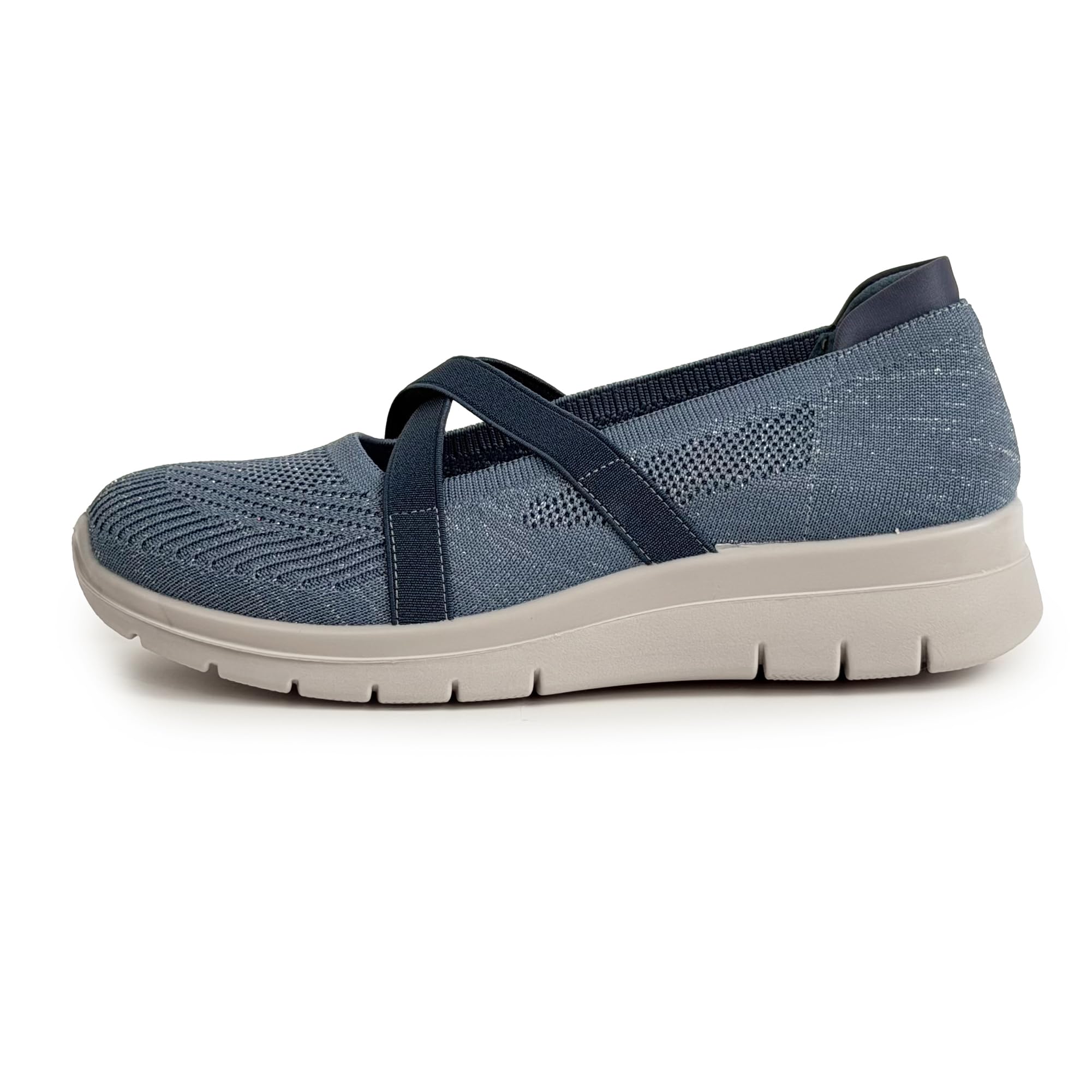Scarpe Donna Slip On Leggere Traspiranti con Fascia Elastico Incrociata Scarpe da Ginnastica Casual per Camminata Lavoro Viaggio