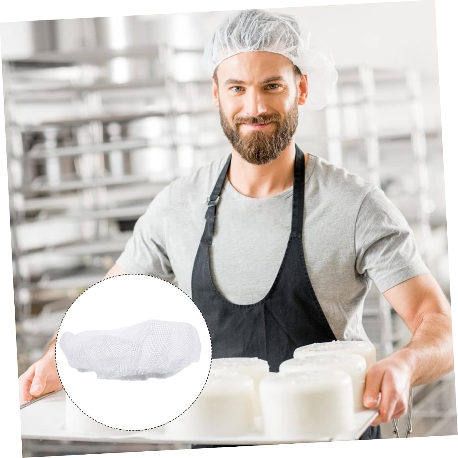 BESTYASH Food Cap Chef Hair Cap Chef Cook Hat Adjustable s Working Hat Satin Sleep Bonnet Restaurant