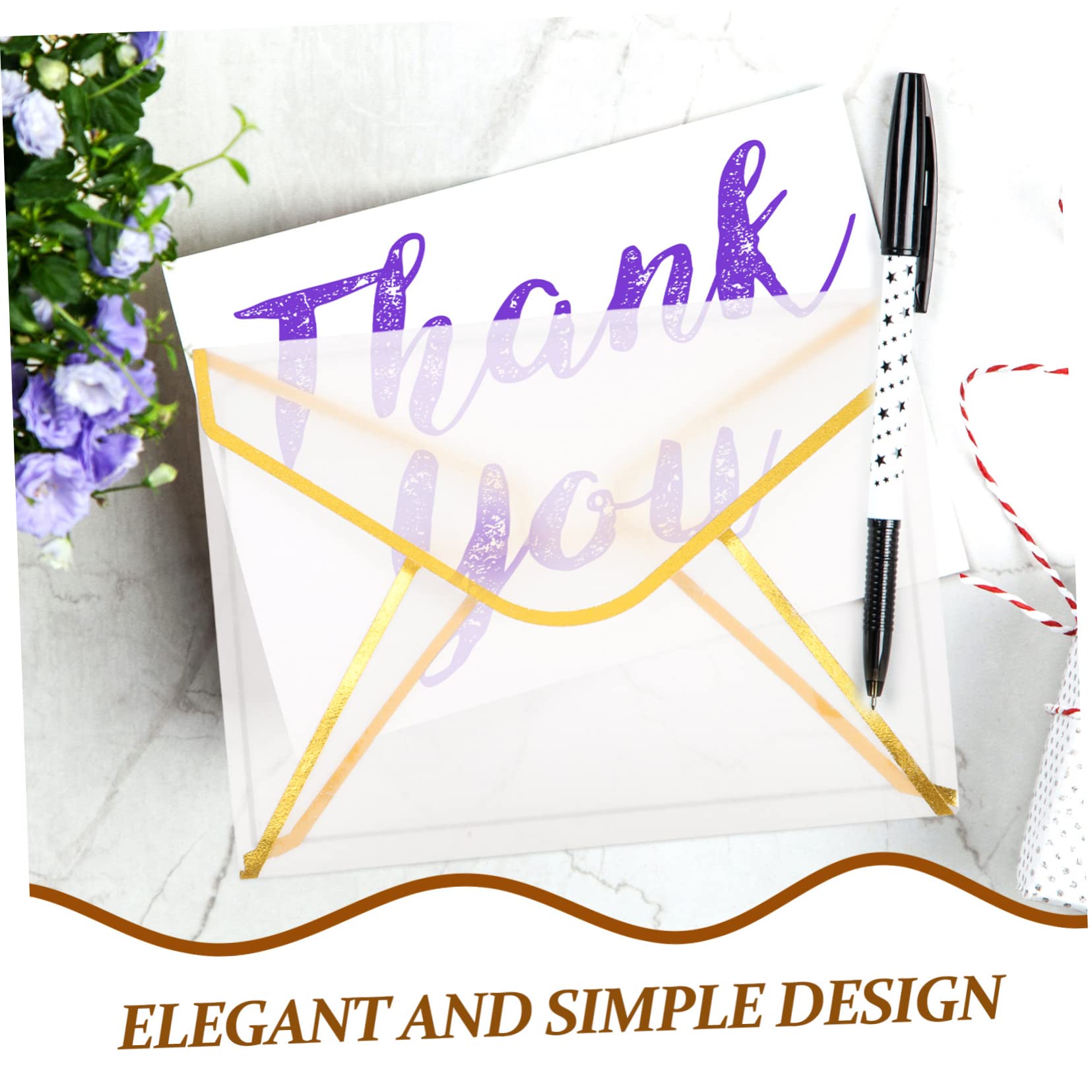 Angoily 5 Series Sobres Transparentes Vintage Para Tarjetas Paquete Para Invitaciones De Bodas Tarjetas De Felicitación Y Notas De Agradecimiento Elegante Y 20 Piezas X 5