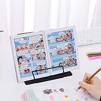 Vista 4 de Citmage Soporte para Libros de Escritorio Portadocumentos Soporte de Lectura de Metal de Servicio Pesado con Libro Revista Menú iPad Partitura