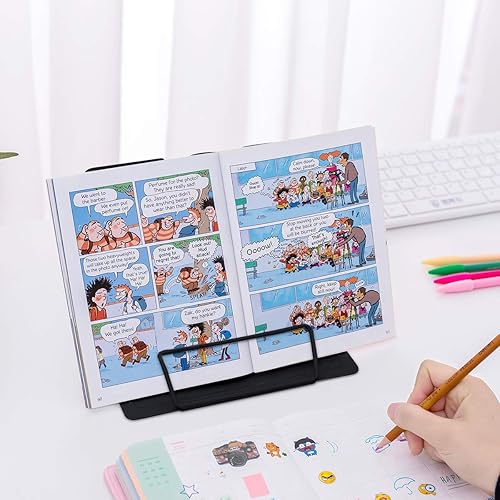 Miniatura 4 de Citmage Soporte para Libros de Escritorio Portadocumentos Soporte de Lectura de Metal de Servicio Pesado con Libro Revista Menú iPad Partitura