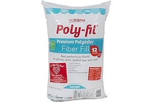 Fairfield The Original Poly-Fil Premium Polyester Stuffing, Machine-Washable Weighty Fiber Fill Ideal...