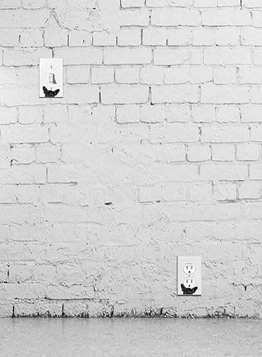 Miniatura 4 de WIRESTER Placa de interruptor de luz de palanca de una sola bandacubierta de placa de pared - Bulldog francés cachorro perro negro
