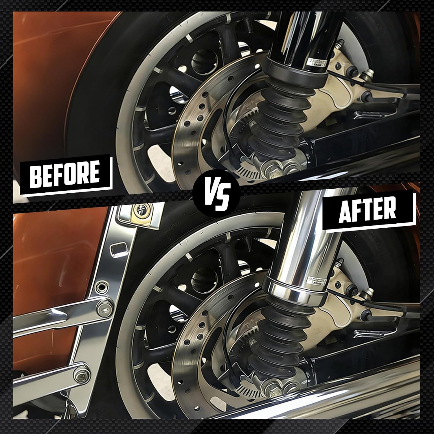 Saddlebag Support Brackets for Harley Touring 1985-2008 Chrome
