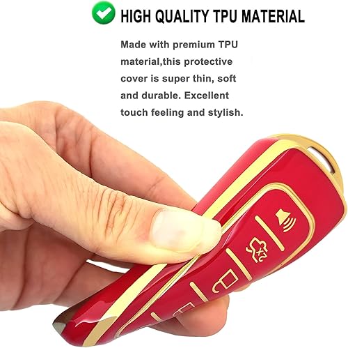 Miniatura 8 de Funda para llavero Ford C-Max Edge Escape Expedition Explorer Flex Focus Taurus Lincoln MKS MKT MKX Navigator Accesorios (negro)