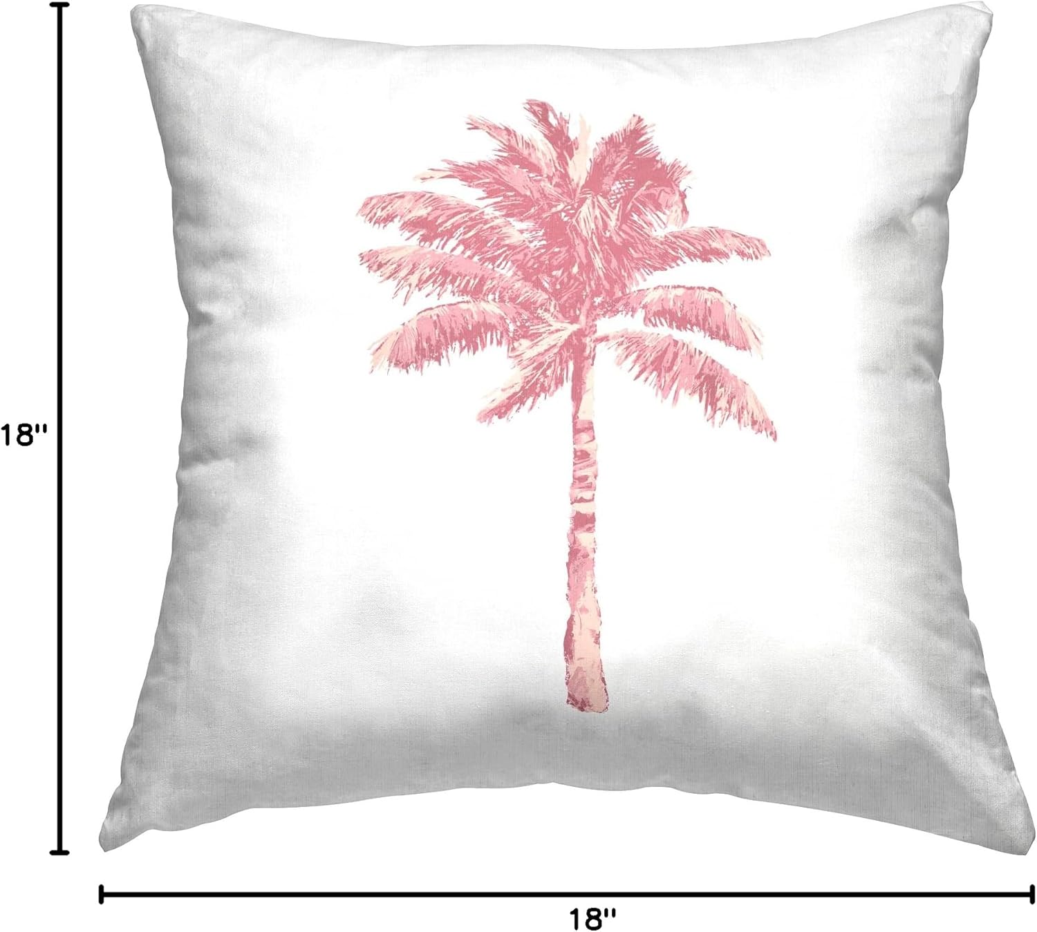 Stupell Industries Pink Palm Tree Modern Design by Kristen Drew Throw Pillow