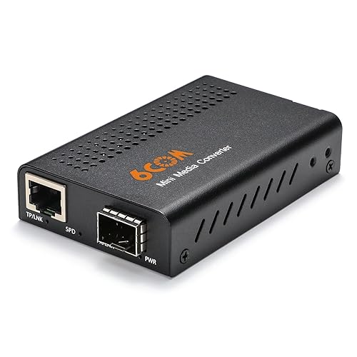 6COM Mini 10G Ethernet Network Media Converter, no administrado 1x 100M1G2.5G5G10GBase-T RJ45 a 1x 10GBase-X SFP+ Slot 10Gigabit Ethernet Media