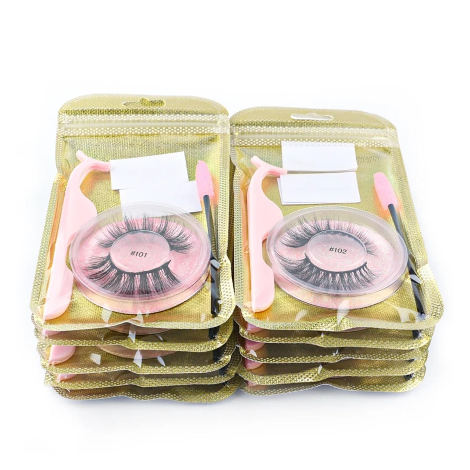 UAMOU 4 20 50 100 PCS Eyelashes Bulk Natural False Eyelash Beauty Fluffy Lashes Cheerfully Color Mix 100