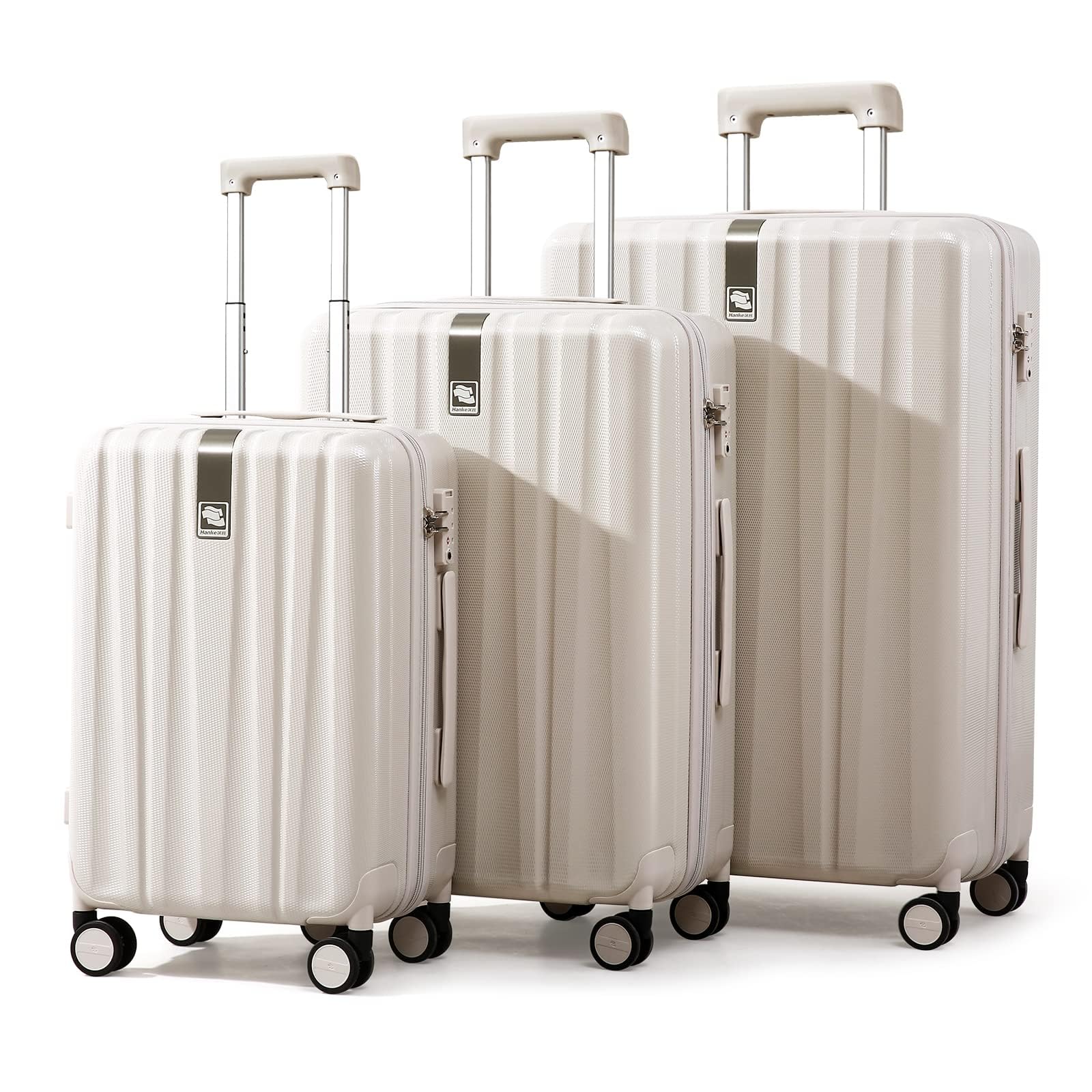 Hanke Luggage Sets 3 piece Carry On Luggage with Wheels PC Hard Shell