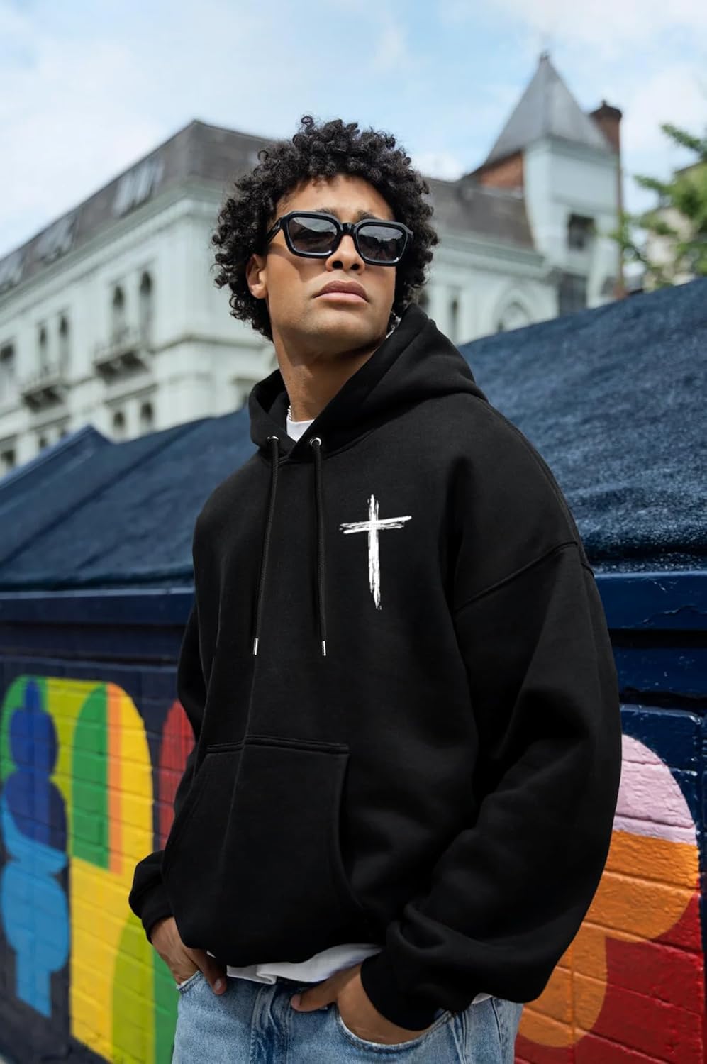 Christian Jesus Hoodies for Men Women, Religious Faith Sweatshirt Jesus Letter Print Graphic Hoodies Pullover - Image 4