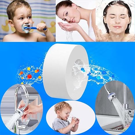 10 Pack Bathroom Sink Filter Element, PP Cotton Filtration for Sink Faucet, Removes Lead, Calcium, Rust, Iron, Heavy Metals, Chlorine, Chloramine; Reduces Fluoride; Softens Hard Water