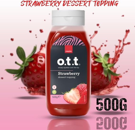 OTT - Dessert Topping Sauce - 500gm (6, Strawberry)