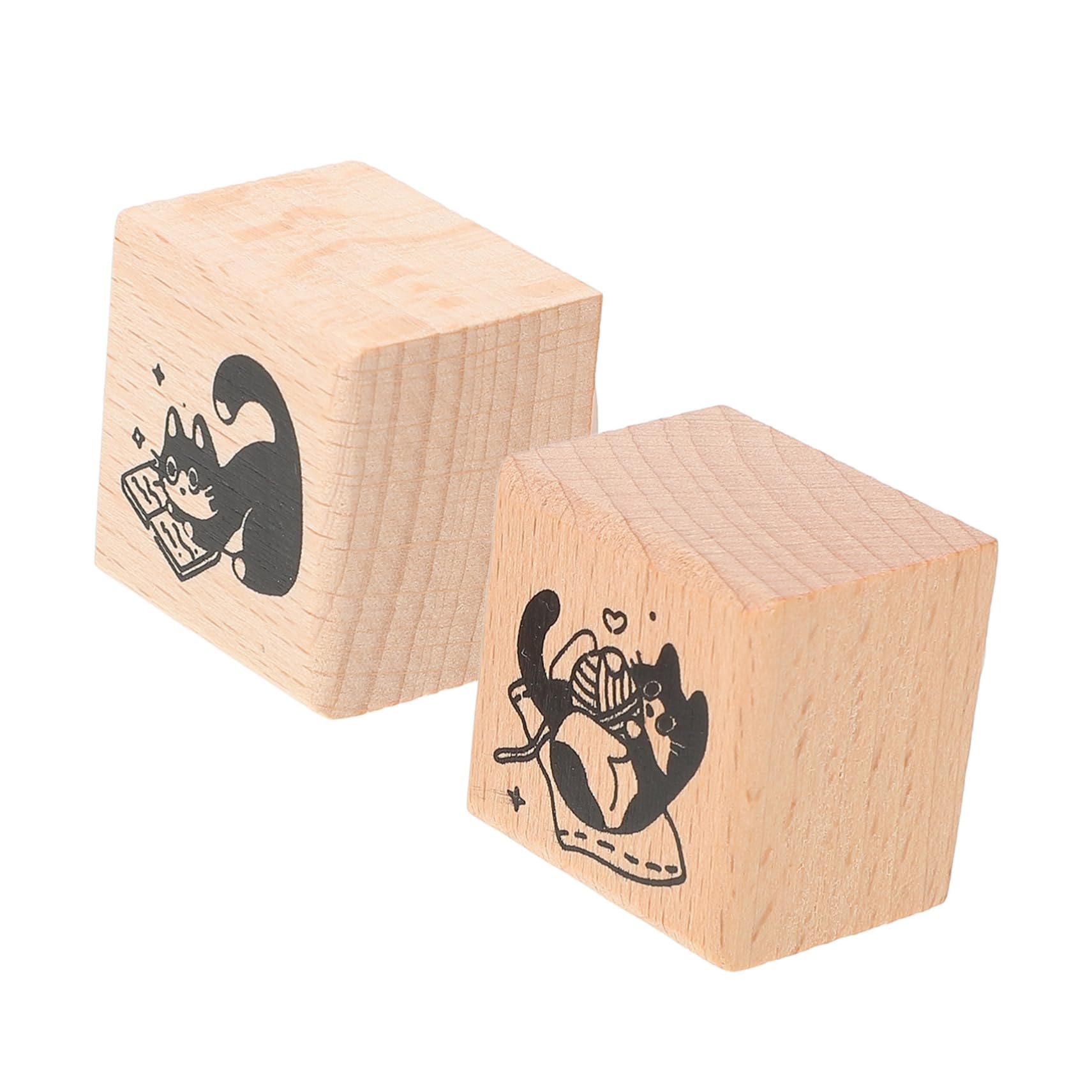 HOMSFOU 5 Sätze Katzenrobbe Herstellung Briefmarken Für Naturszenen Briefmarken Zum Selbermachen Sammelalbumstempel Zeitschriftenstempel Alte Holz 2 Stück * 5