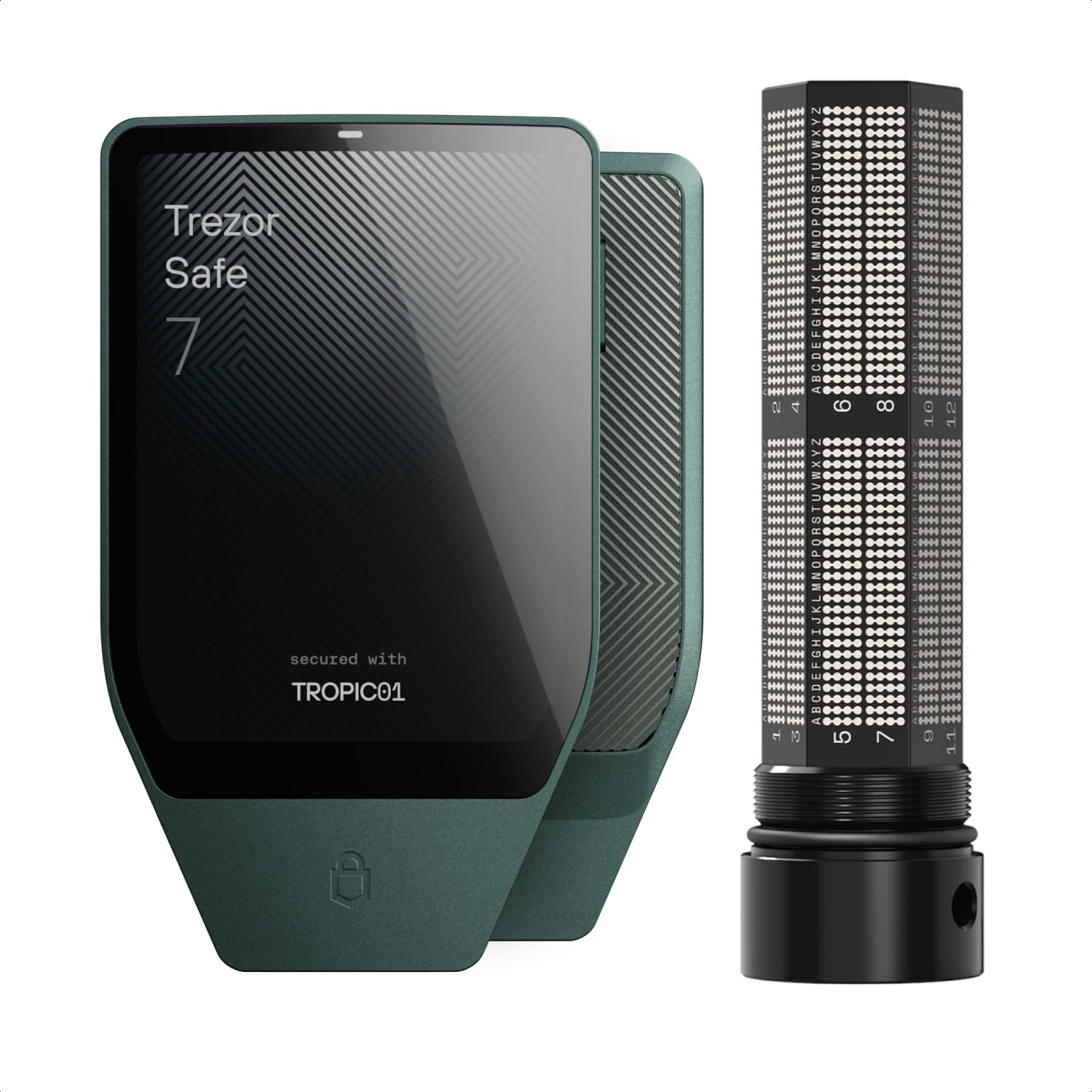 Trezor Safe 7 Krypto-Hardware Wallet mit Keep Metal Backup Bundle – Secure Element, Farb-Touchscreen & Bluetooth