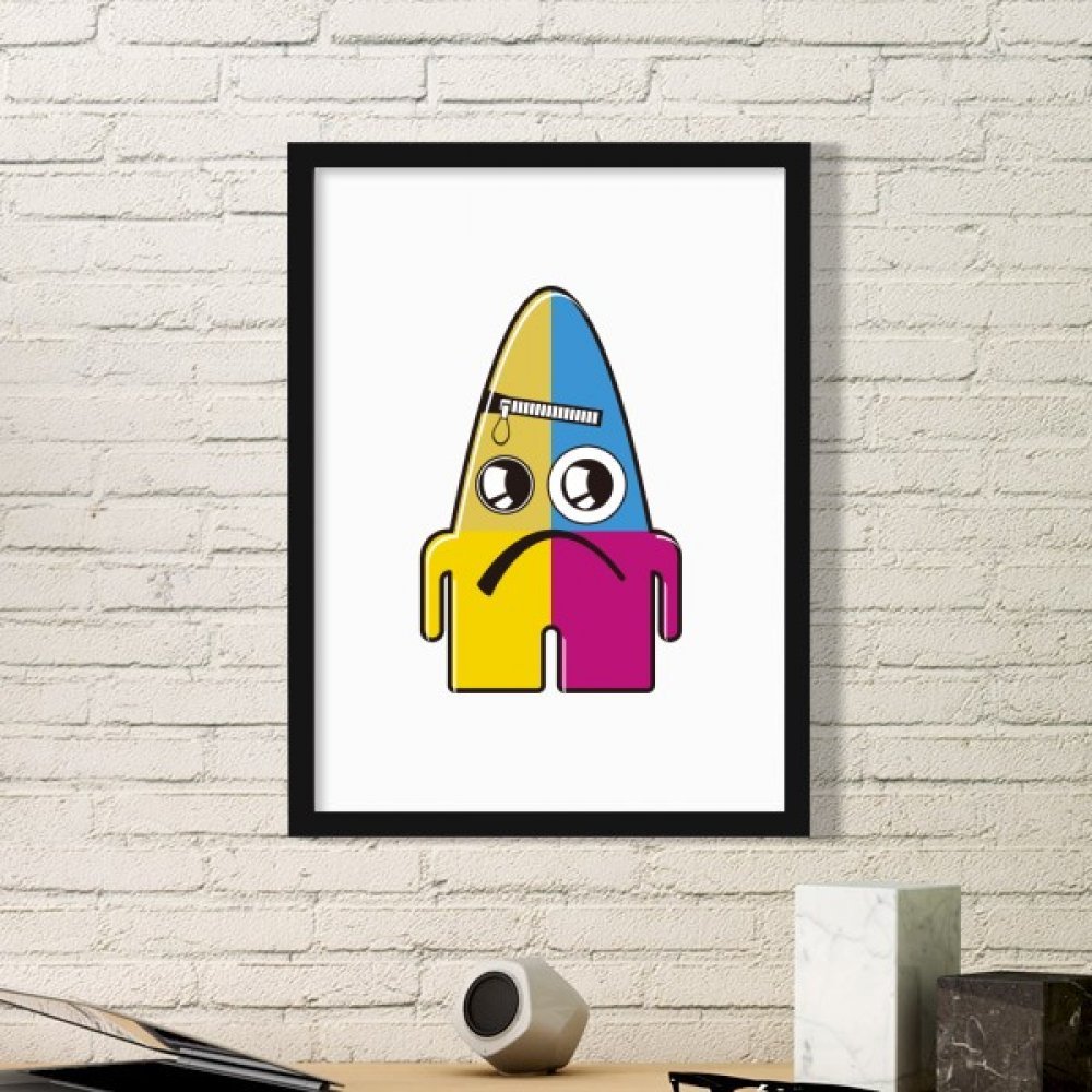 Cadre peintures estampes univers alien coloré stickers muraux noir