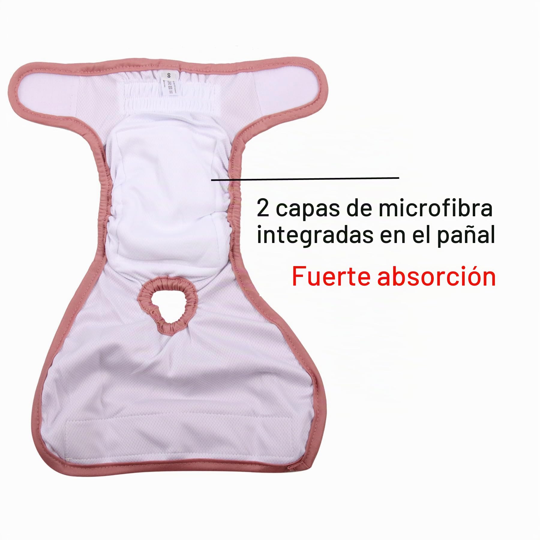 JoyDaog - Pañales para perras, 4 unidades reutilizables y lavables de primera calidad para perros grandes, para celo, incontinencia, periodo, XL