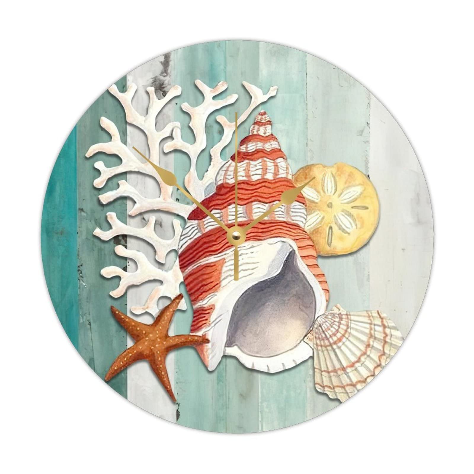 Horloge de plage sans bruit en bois anti tic-tac pour bien dormir dans la chambre