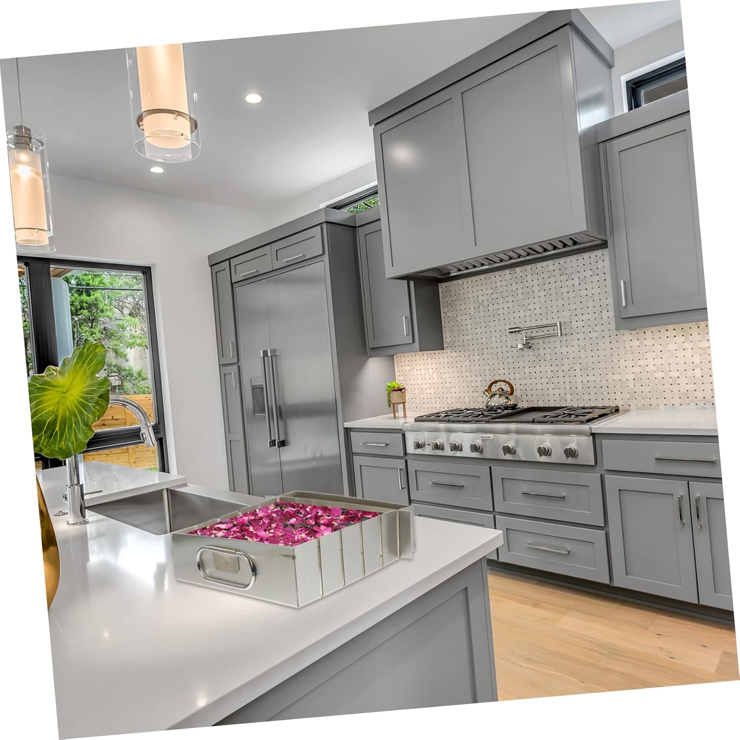 1 Set Sheet Donkey-hide Gelatin Making Tools Ice Slice Nougat Making Tool Hand Cookie Brownie Tray Nougat Pan Baking Pan Nougat Stainless Steel Silver