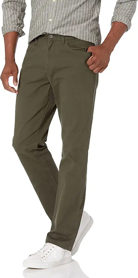 Amazon Essentials Men's Straight-Fit 5-Pocket Comfort Stretch Chino Pant (Previously Goodthreads) OEKO-TEX STANDARD 100