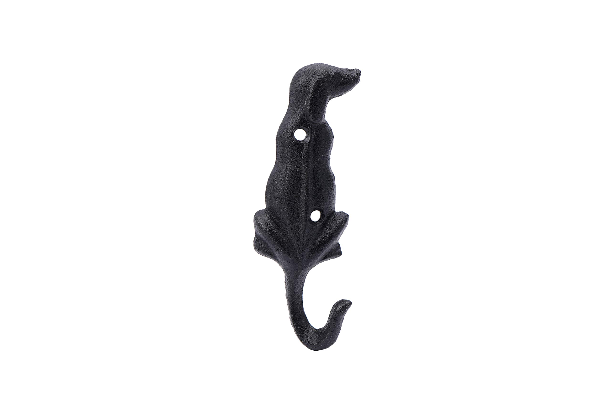 Cgb Giftware Cast Iron Sitting Dog And Tail Shaped Wall Hook | Easily Wall Mountable | Features Pre Drilled Screwholes | From Gb05153