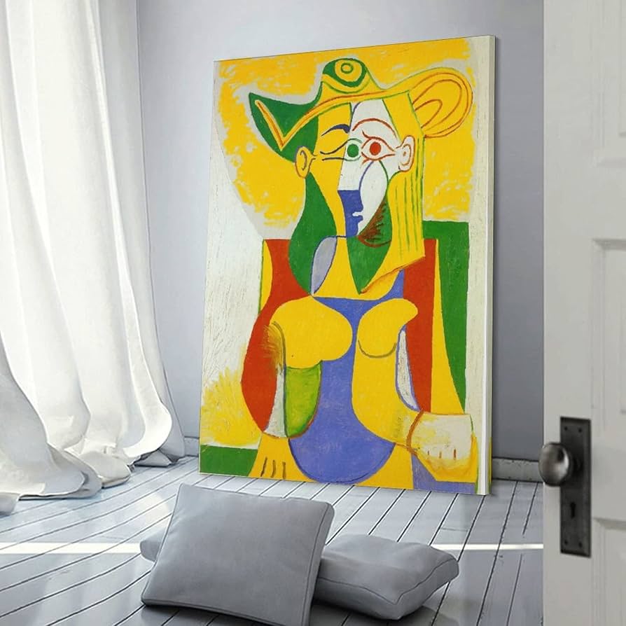 肉筆☆油絵☆F20号『木椅子に座る女性』ピカソ/模写 肉筆☆油絵☆F20号『木椅子に座る女性』ピカソ/模写