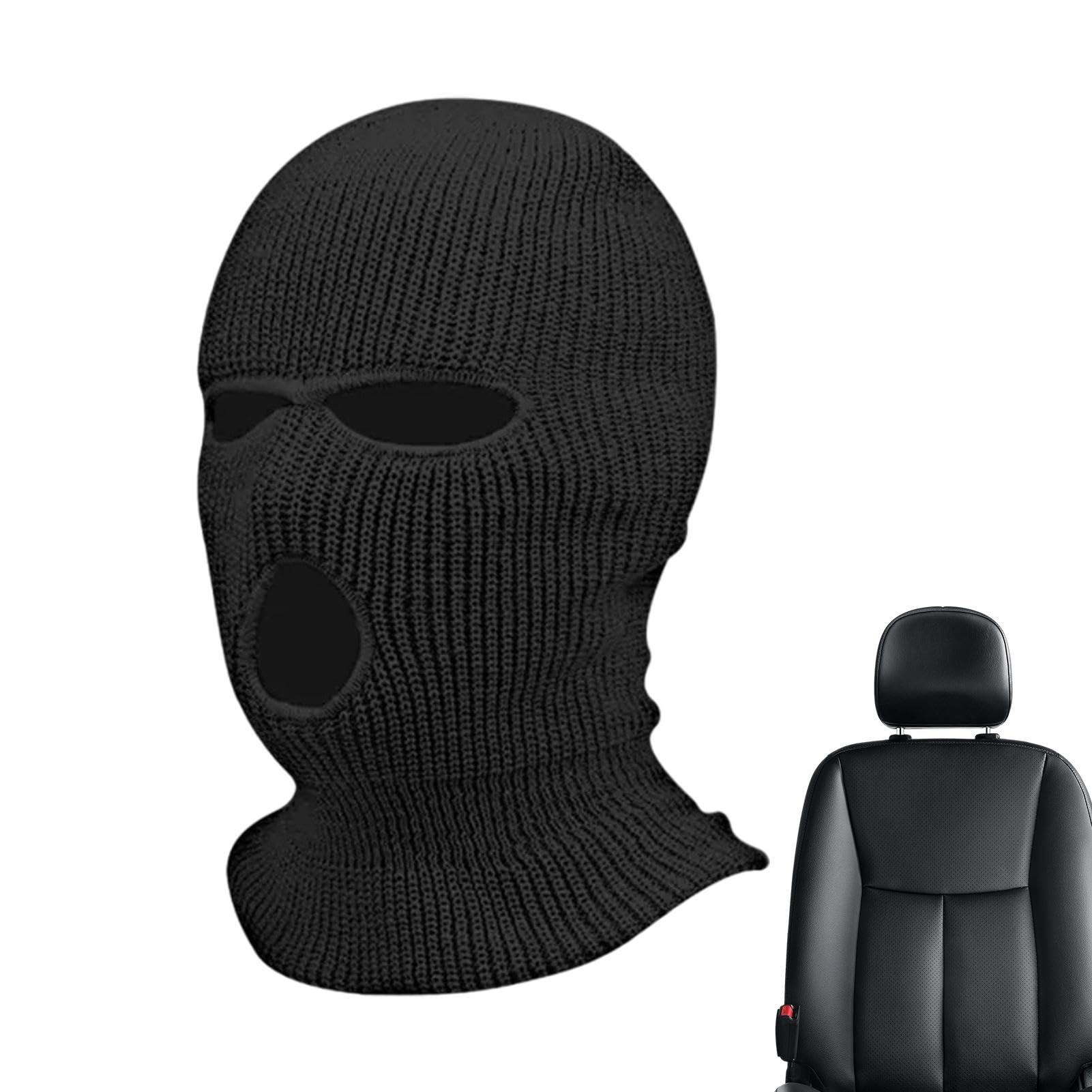 Funda De Reposacabezas Divertida Para Coche - Decoración De Halloween, Máscara Completa Blanca