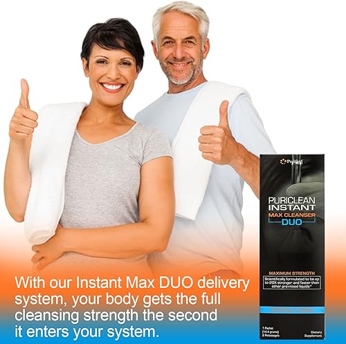 Miniatura 8 de Wellgenix Puriclean Instant Max Cleanser Duo, polvo y cápsulas blandas de acción rápida 20 veces más fuertes, sabor a ponche tropical,