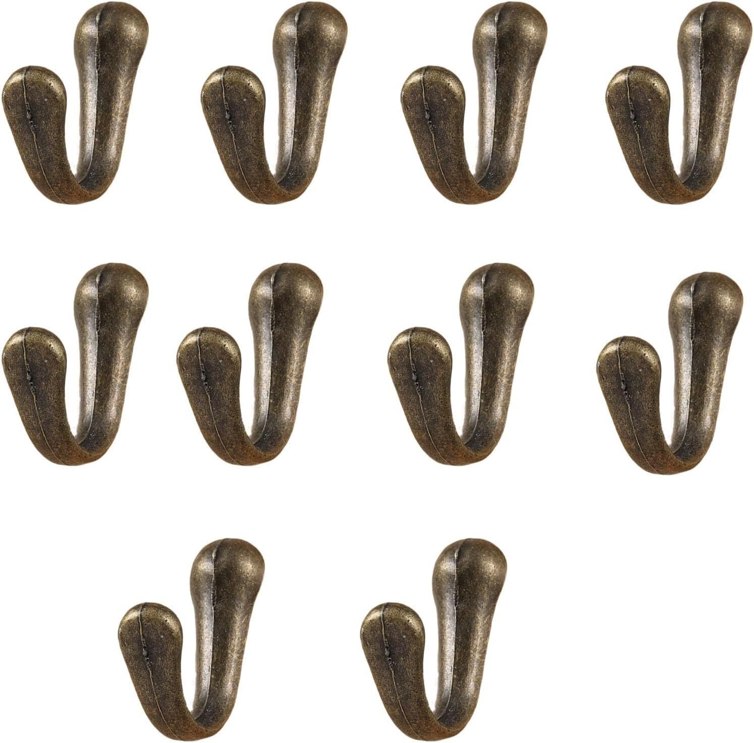 PAQWTYB Hooks, 10 Pack Wall Hook Single-Hole Zinc Alloy Small