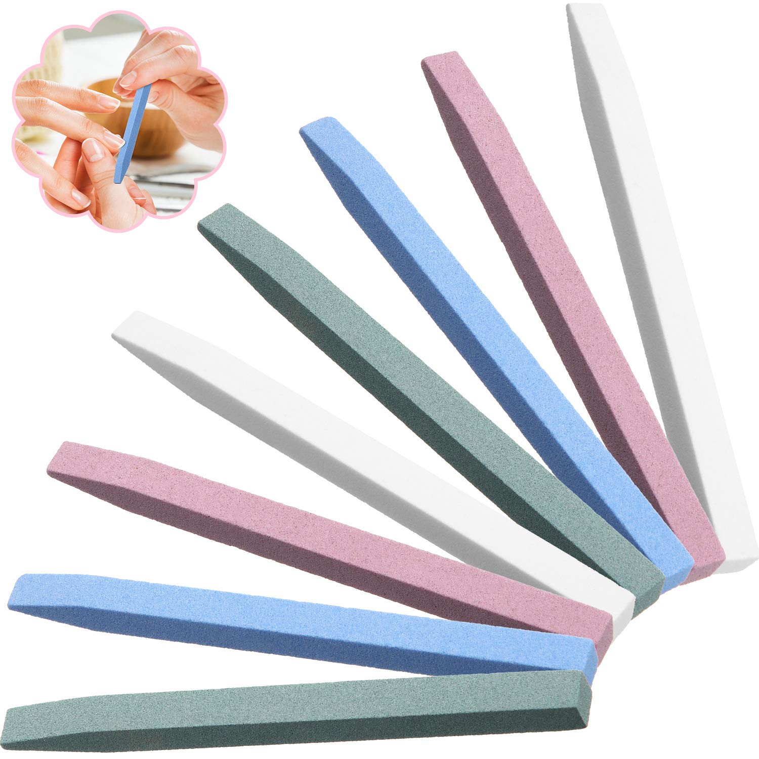 8 Pieces Stone Nail File Nail Pumice Stone Stick Pumice