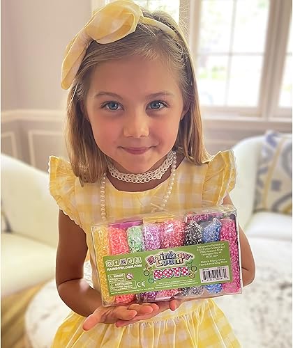 Vista 18 de Rainbow Loom® Treasure Box Sparkle Edition, 8,000 bandas de goma en 8 colores brillantes diferentes, y un bono de 2 telares felices, grandes