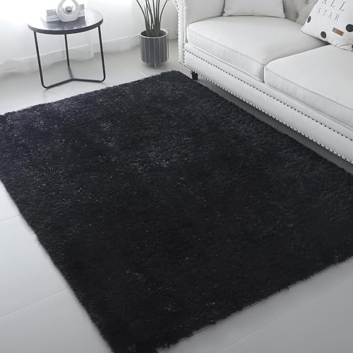 Miniatura 7 de Alfombras suaves y esponjosas de 5 x 7 pies para dormitorio, alfombras peludas de felpa para sala de estar, aula, guardería, dormitorio, decoración