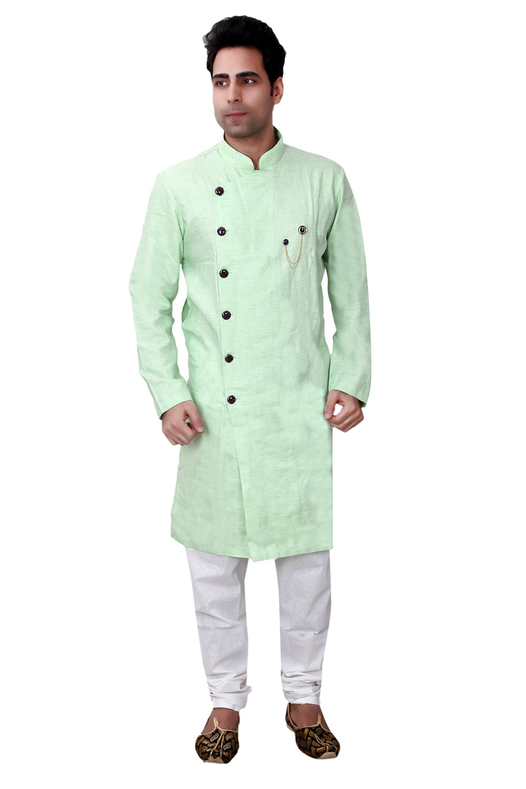 basilio Men's Indo-Western Style Ethnic Set-102-Green-picture-10