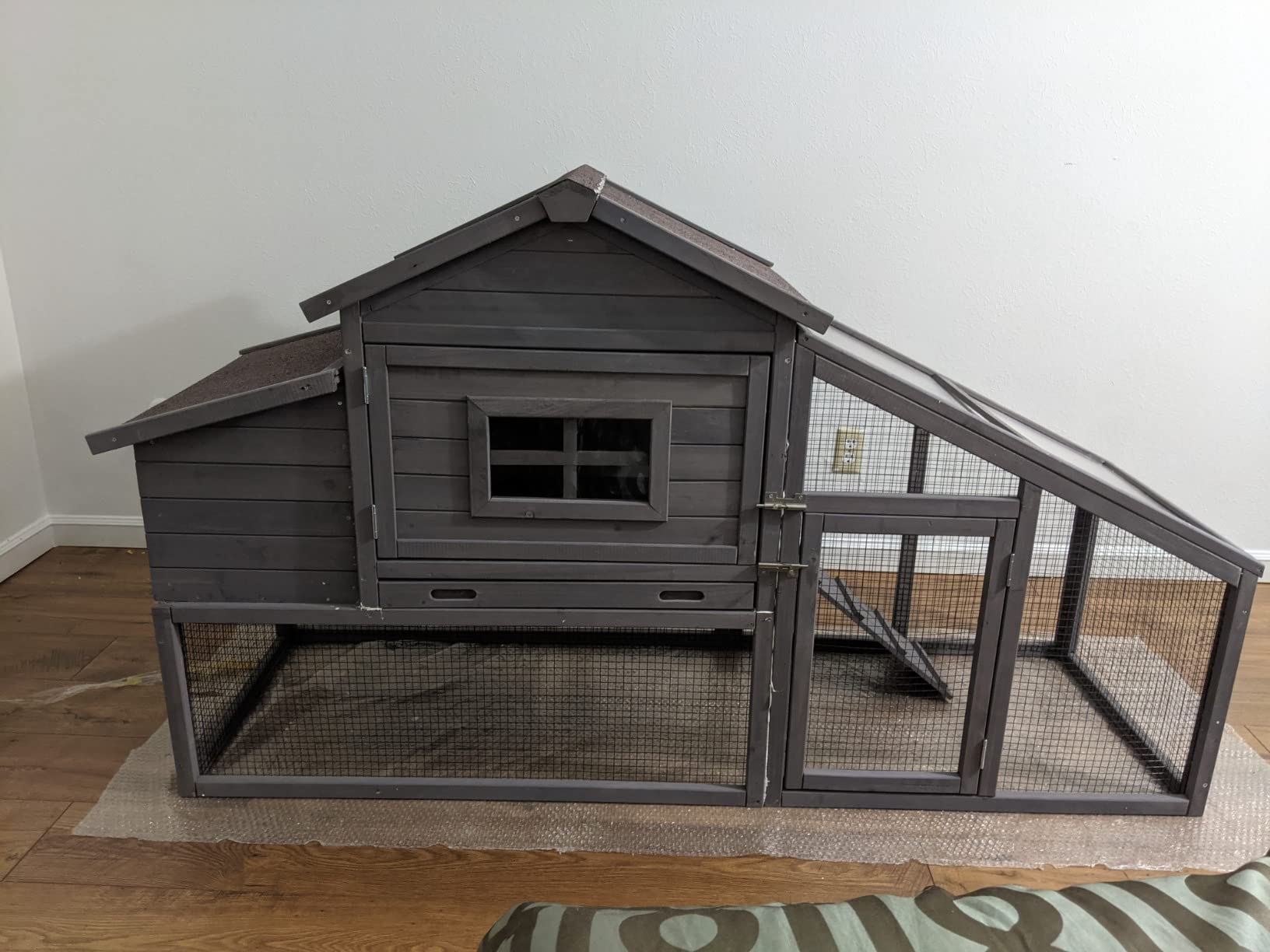 58/mo Finance Large Chicken Coop 115in for 810 Chickens Hen House with Run Poultry Cage with