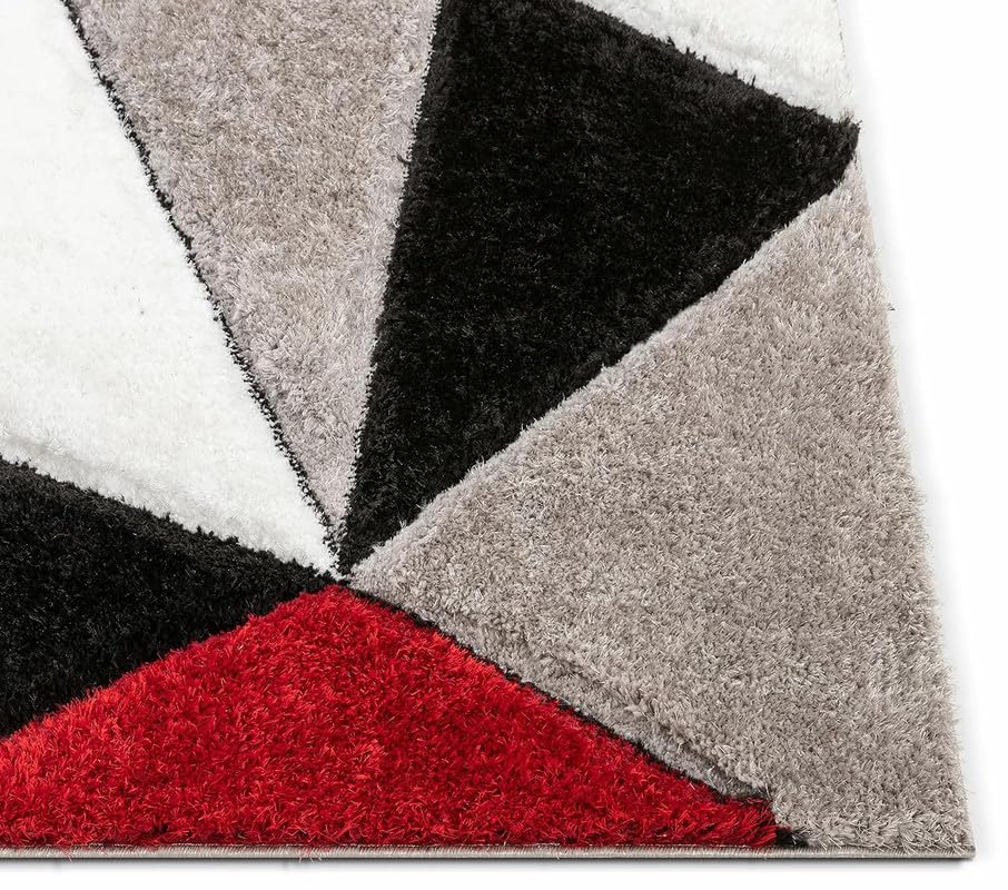 Image of Carpet for Living Room, Bedroom and Hall Handmade Microfiber Cozy Soft and Fluffy Shaggy Area Rug with 2 inch Thick Anti Skid Carpet [2x5 Feet Multi 05]