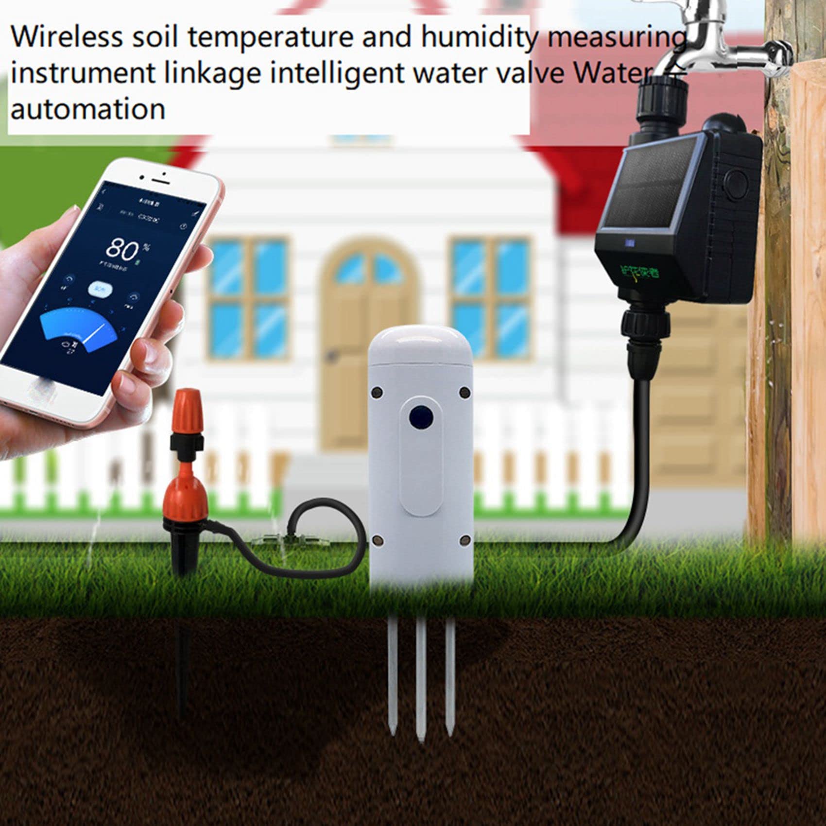 4X Tuya Zigbee Sans Sol Humidimètre Température Humidité Testeur Plante Moniteur IP67 étanche Détecteur pour Jardin