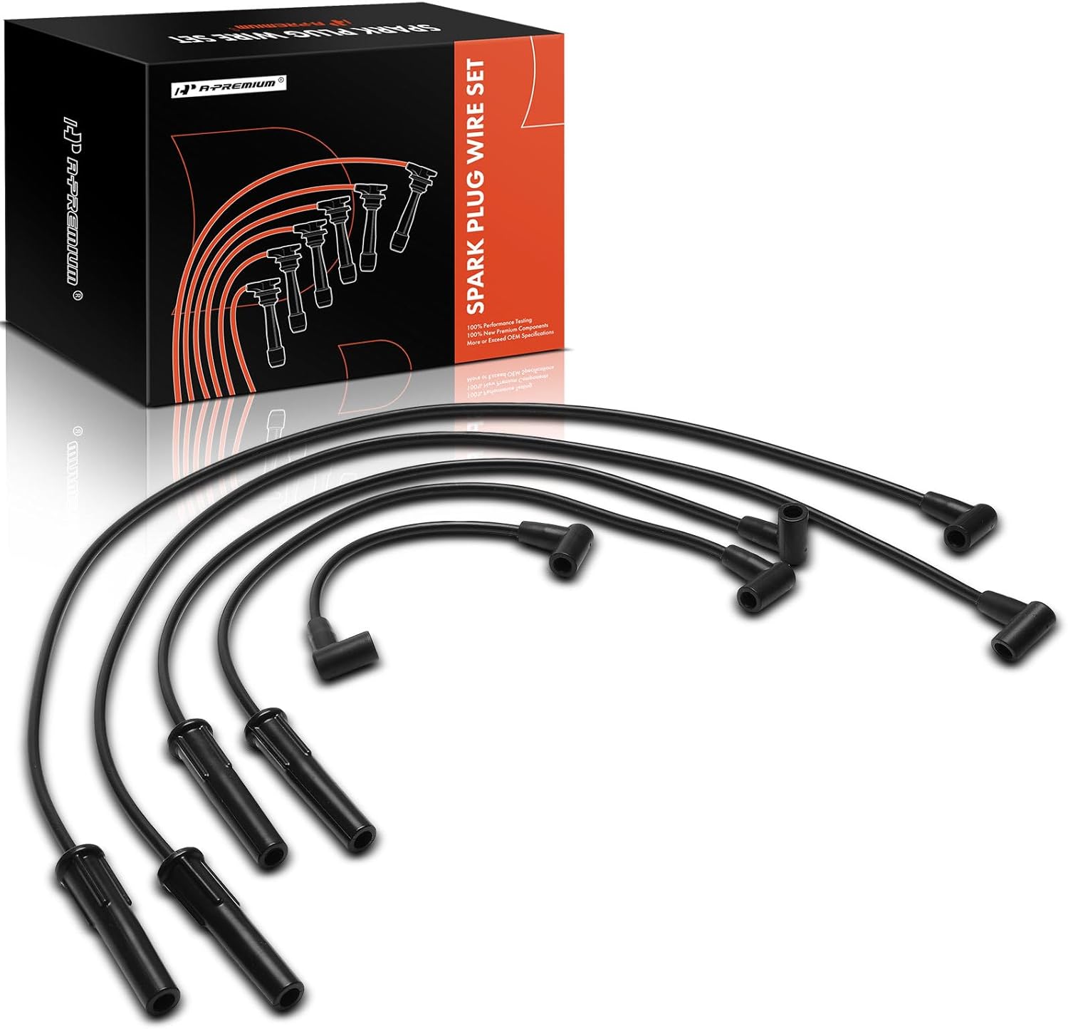 A-Premium 5PCS Spark Plug Wires Compatible with Chevrolet Astro 1988-1990, LLV S10 1988-1993, S10 Blazer 1988 & GMC S15 Safari 1988-1990, S15 Jimmy 1988, Sonoma 1991-1993