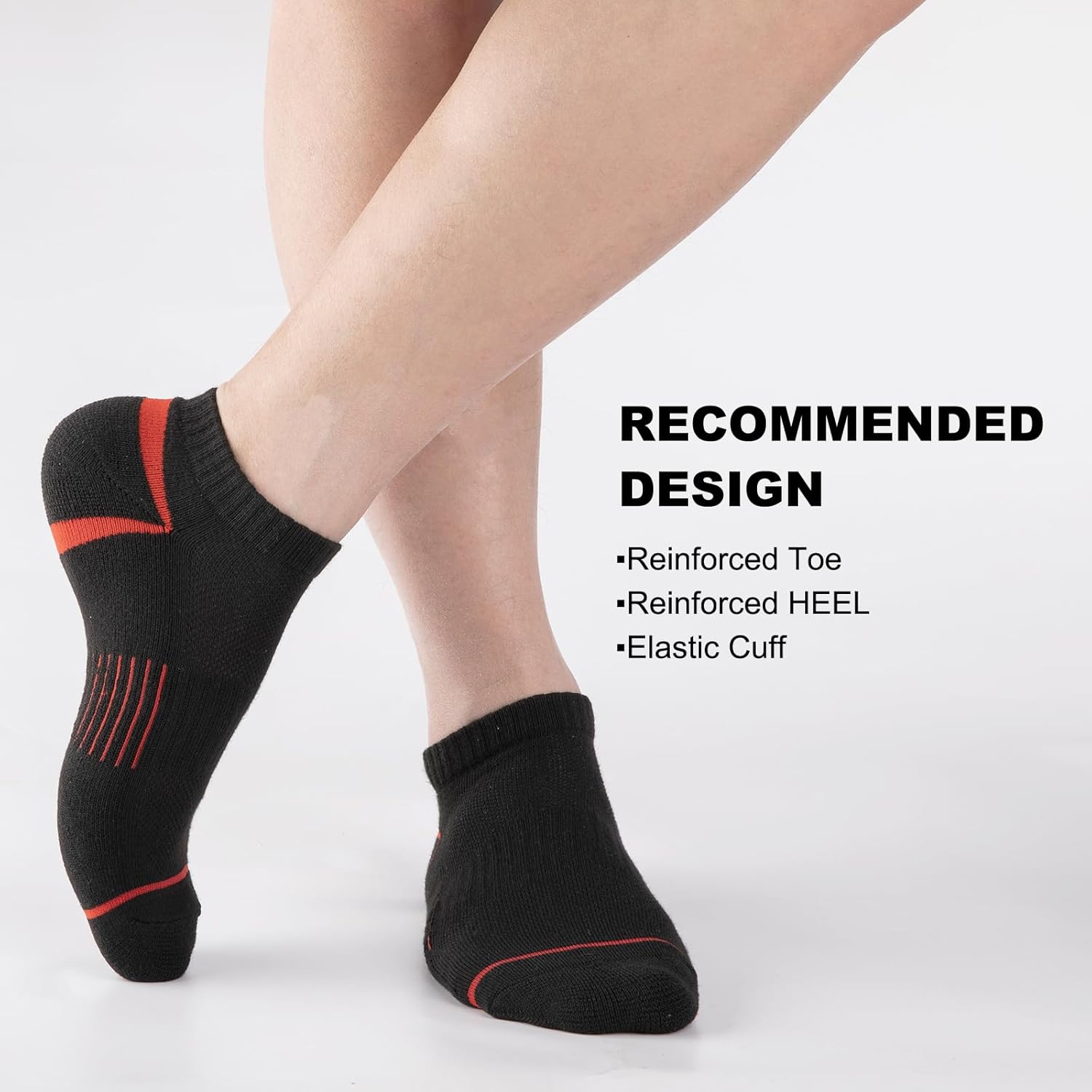 COOPLUS 12 Pack Men's Athletic Ankle Socks Cushioned Running Breathable Low Cut Casual Socks - Image 4