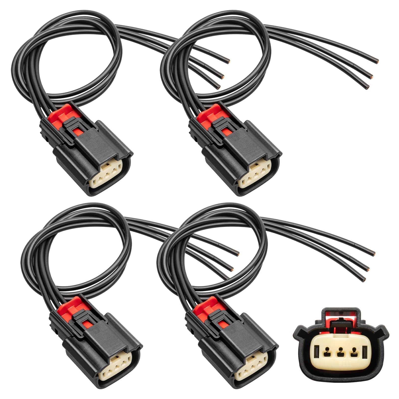 Anina 4PCS Ignition Coil Connector Pigtail Harness 9U2Z14S411EA for Ford V6 V8 Flex for Ford Edge Fusion F150 F350 F250 Super Duty Explorer Lincoln MKS MKT MKX